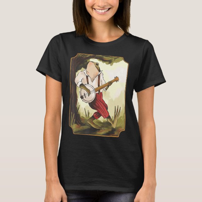 Camiseta Sapo Boho e estética de núcleo de algodão Goblinco (Frente)