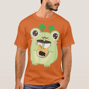 Camiseta Sapo Bonito Boba Tea Cottagecore Crianças Estética