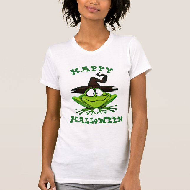 Camiseta Sapo bonito com o Chapéu da Bruxa (Frente)