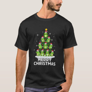 Camiseta Sapo Bonito de Natal Árvore Leve Engraçado Decor