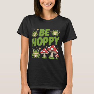 Camiseta Sapo bonito e cogumelos são caricaturas de Hoppy
