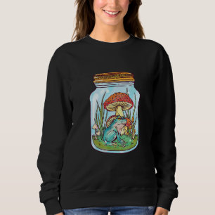 Camiseta Sapo Bonito Em Mason Jar Com Cogumelos