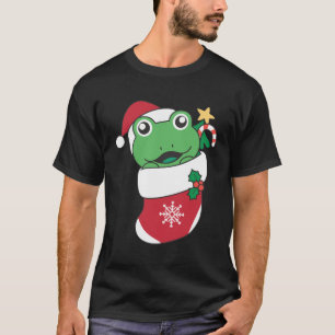 Camiseta Sapo Bonito Na Meia De Natal Para Sapo De Natal