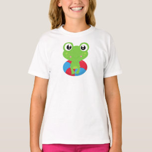 Camiseta Sapo bonito, Sapo pequeno, Sapo verde, anel Nataçã