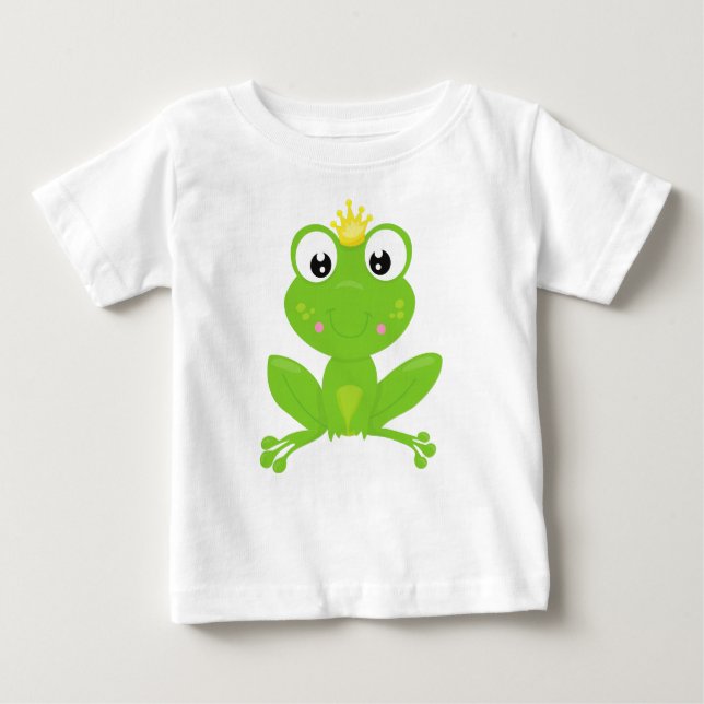 Camiseta Sapo Bonito, Sapo Verde, Coroa, Príncipe Sapo (Frente)