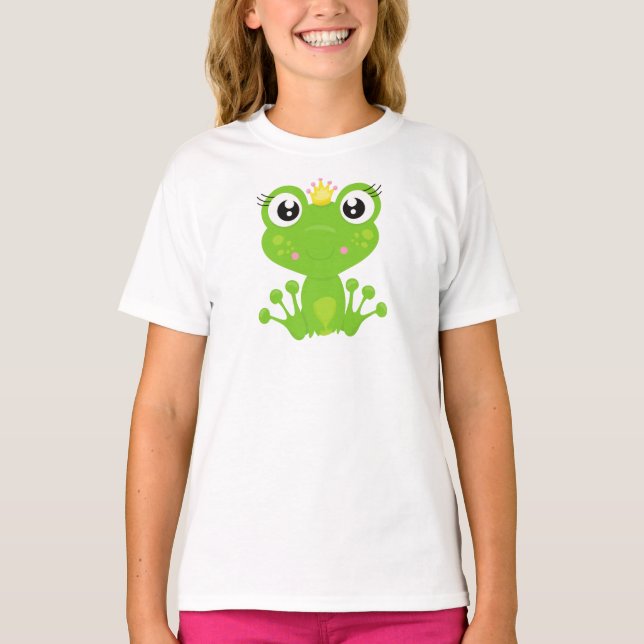 Camiseta Sapo Bonito, Sapo Verde, Princesa Sapo, Coroa (Frente)