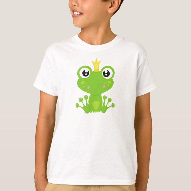 Camiseta Sapo Bonito, Sapo Verde, Príncipe Sapo, Coroa (Frente)