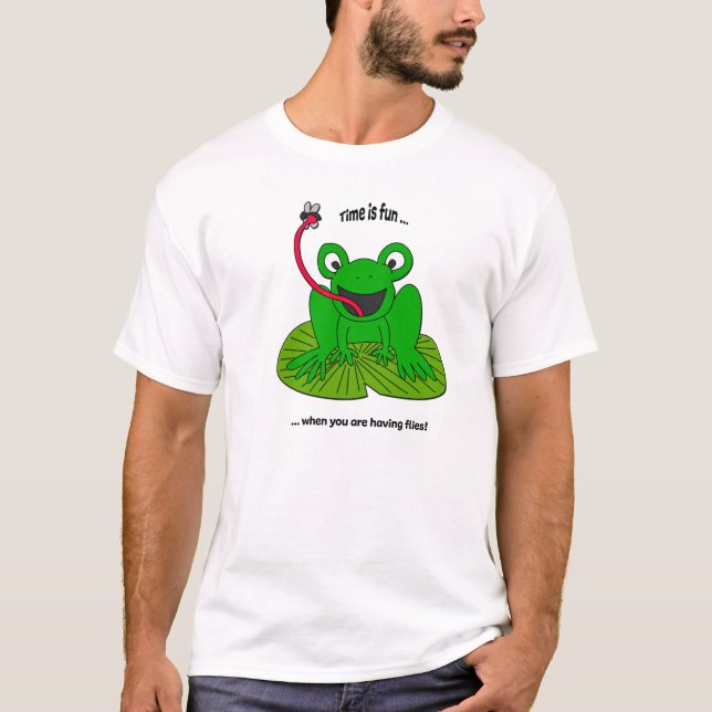 Camiseta Sapo Cartoon Catando Moscas (Frente)
