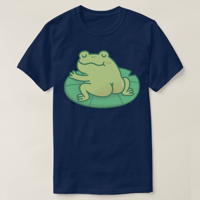 Camiseta Sapo Com Bumbum Cuja Lilly Pad Está Deitada (Frente do Design)
