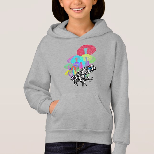 Camiseta Sapo com cogumelos em estilo Neon (Frente)
