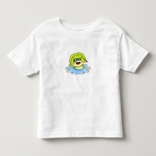 Camiseta Sapo com Folha de Nado