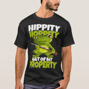 Camiseta Sapo Com Hippity Hoppity De Arma Sai Da Minha Prop