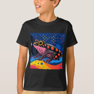 Camiseta Sapo com manchas coloridas