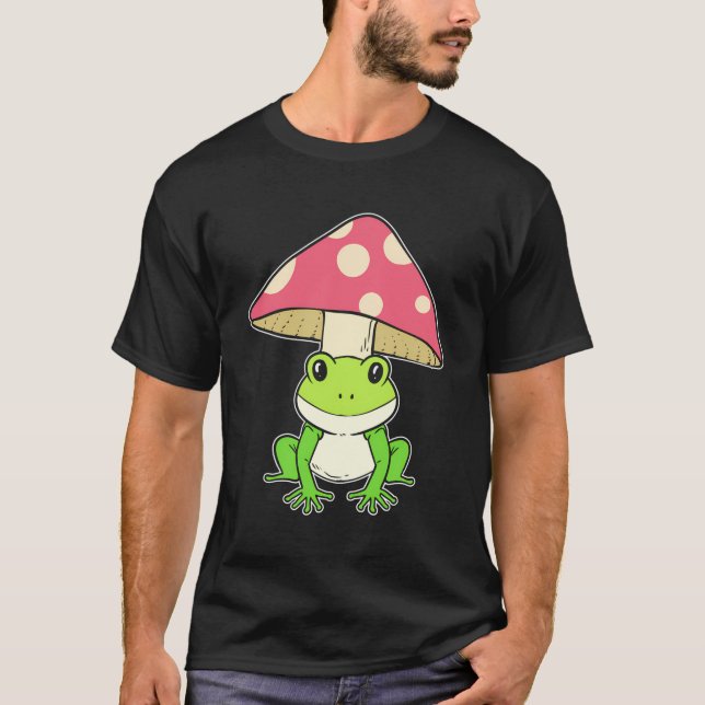 Camiseta Sapo Com Micologista De Cogumelos (Frente)