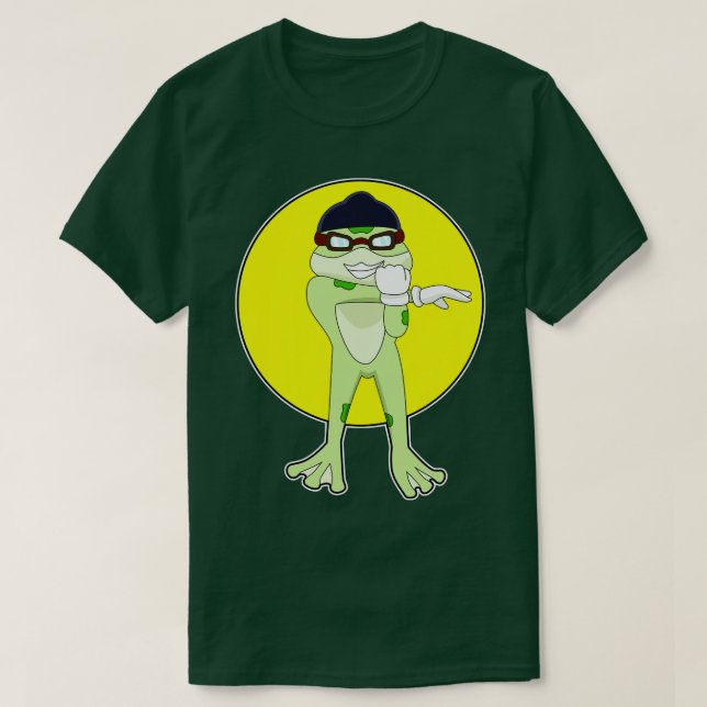 Camiseta Sapo com óculos de natação (Frente do Design)
