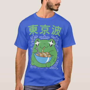 Camiseta Sapo Comendo Ramen Japão Cottagecore Aestético Kaw