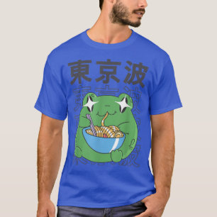 Camiseta Sapo Comendo Ramen Kawaii Anime Japão Cottagecore 