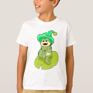 Camiseta Sapo como assistente com varinha mágica