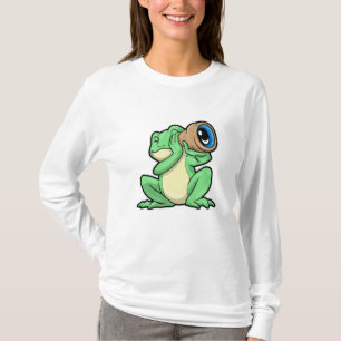 Camiseta Sapo como astronomia com telescópio