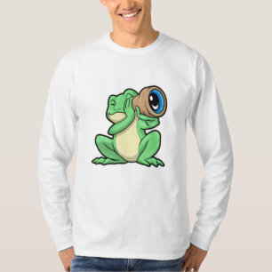 Camiseta Sapo como astronomia com telescópio