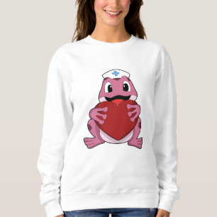 Camiseta Sapo como enfermeira com coração