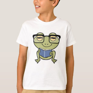 Camiseta Sapo como Estudante com Livro