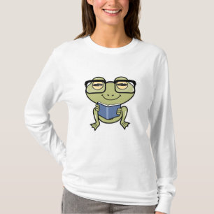 Camiseta Sapo como Estudante com Livro