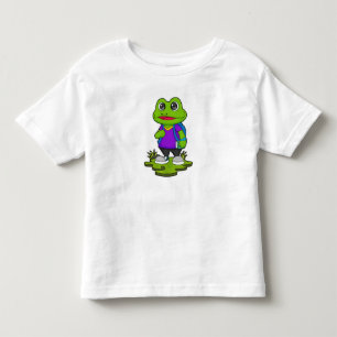 Camiseta Sapo como Hiker com Backpack