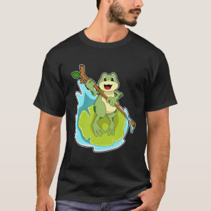 Camiseta Sapo como Hiker com Stick