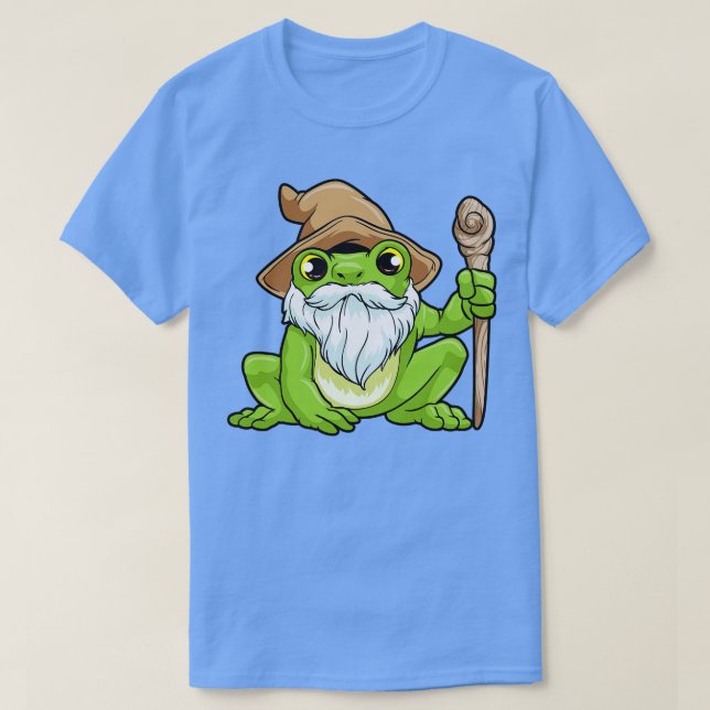 Camiseta Sapo como mágico com varinha mágica (Frente do Design)