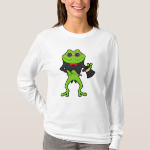 Camiseta Sapo como mágico com varinha mágica e chapéu