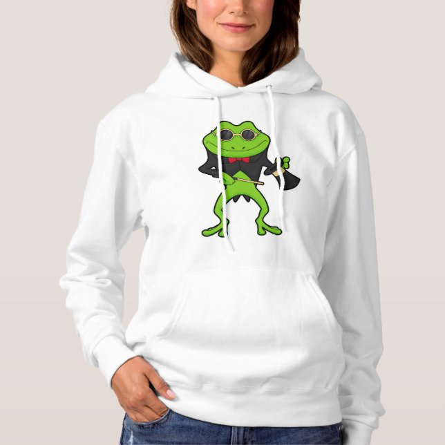 Camiseta Sapo como mágico com varinha mágica e chapéu (Frente)