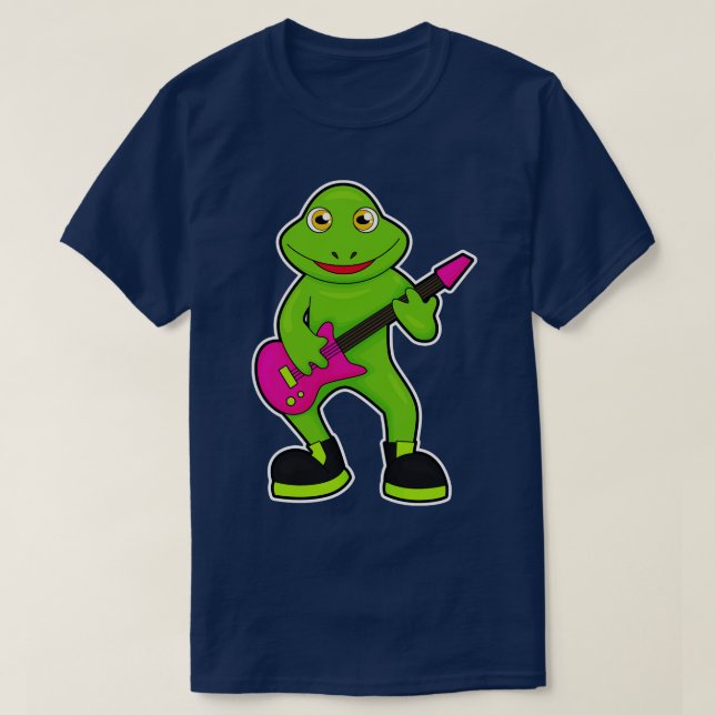 Camiseta Sapo como músico com violão (Frente do Design)