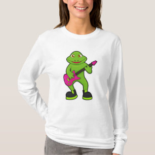 Camiseta Sapo como músico com violão