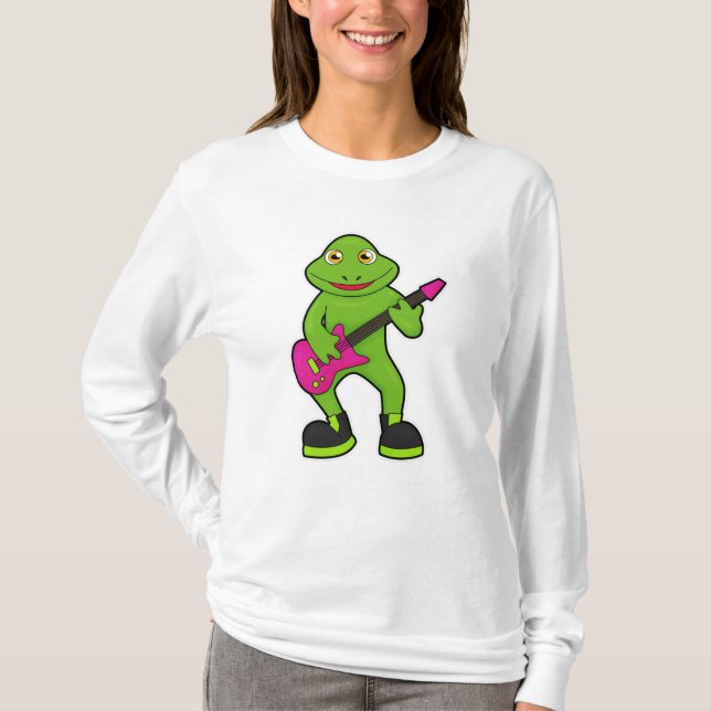 Camiseta Sapo como músico com violão (Frente)