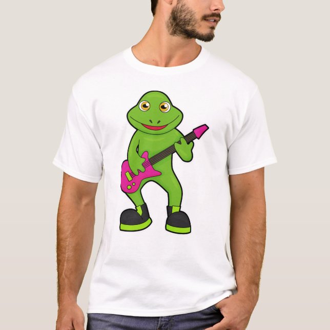 Camiseta Sapo como músico com violão (Frente)