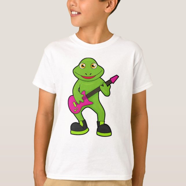 Camiseta Sapo como músico com violão (Frente)