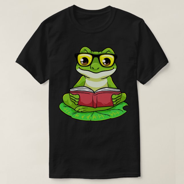 Camiseta Sapo como Nerd do Livro de Óculos (Frente do Design)