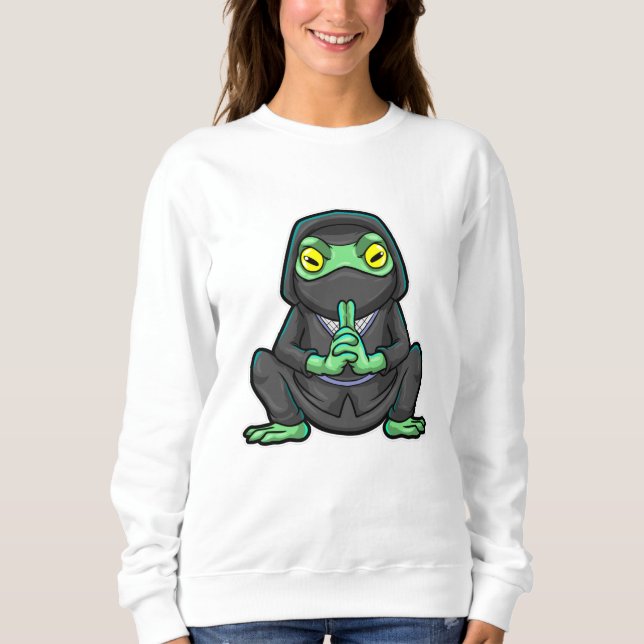 Camiseta Sapo como Ninja em preto (Frente)