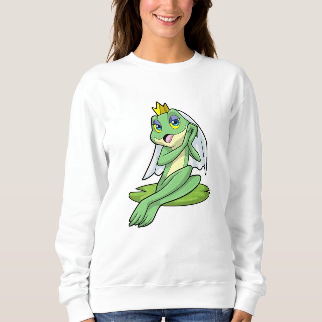 Camiseta Sapo como Noiva no Casamento com Coroa (Frente)