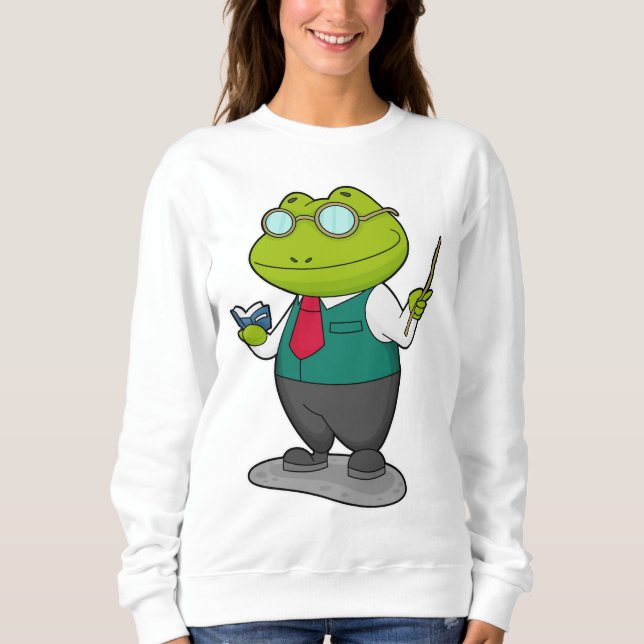 Camiseta Sapo como professor com livro (Frente)