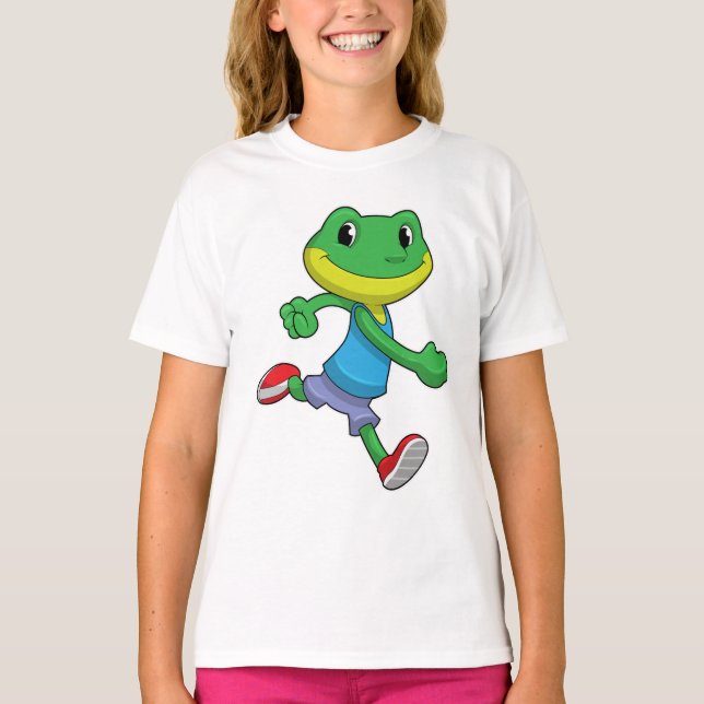 Camiseta Sapo como Runner em Execução (Frente)