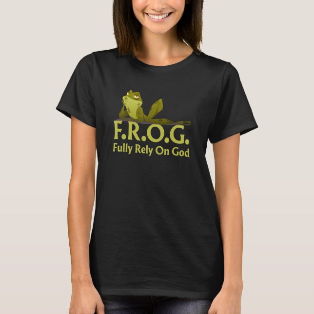 Camiseta SAPO Confie Completamente Em Deus, Sapo Cristão En (Frente)