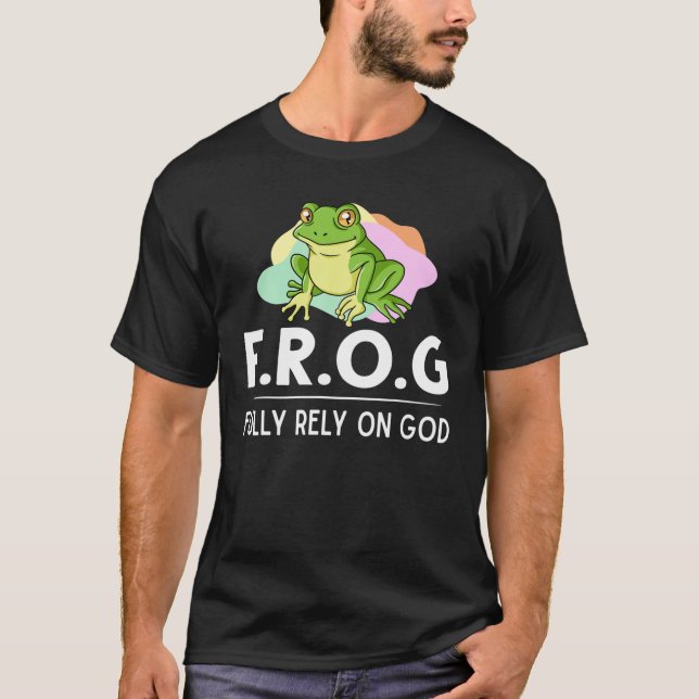 Camiseta Sapo Confie Totalmente Em Deus, Presente, Capturad (Frente)