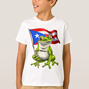 Camiseta Sapo Coqui Porto Rico Flag