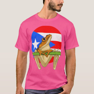 Camiseta Sapo Coqui Taino Puerto Rican Flag Taino
