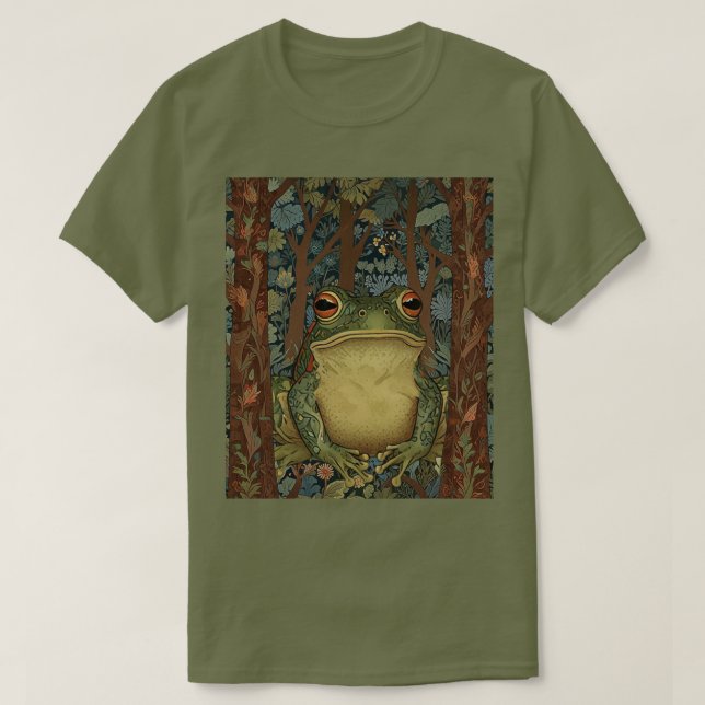 Camiseta Sapo da floresta Vintage boho (Frente do Design)