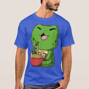 Camiseta Sapo de anime Kawaii Noodles Asiáticos Ramen Japon