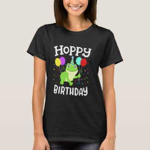Camiseta Sapo de aniversário fofo Festa de estética de aniv