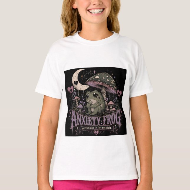 Camiseta Sapo de Ansiedade Design Luar Pensativo (Frente)